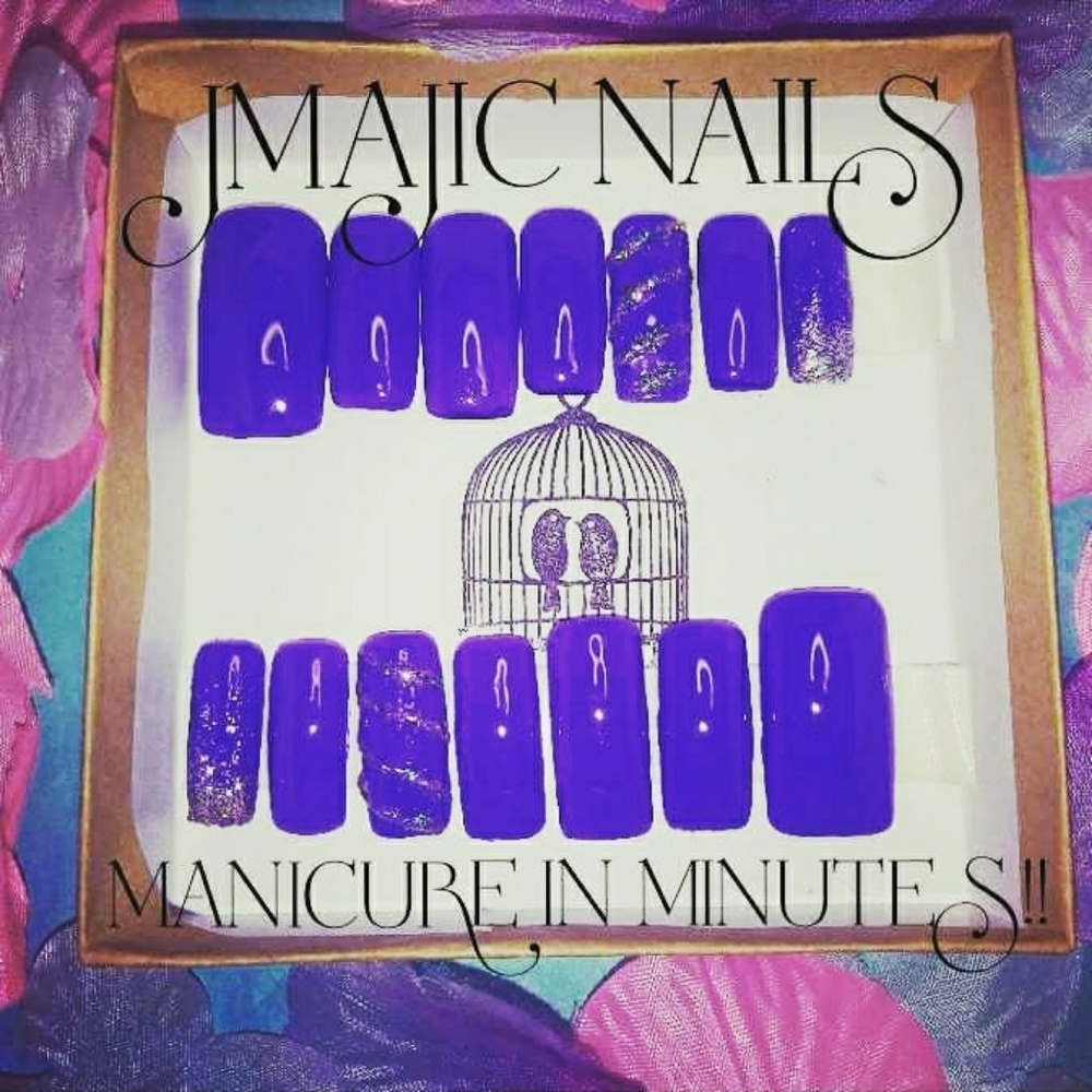 Reusable Press On Nails Ultraviolet Unicorn Gel - Picture 2 of 6